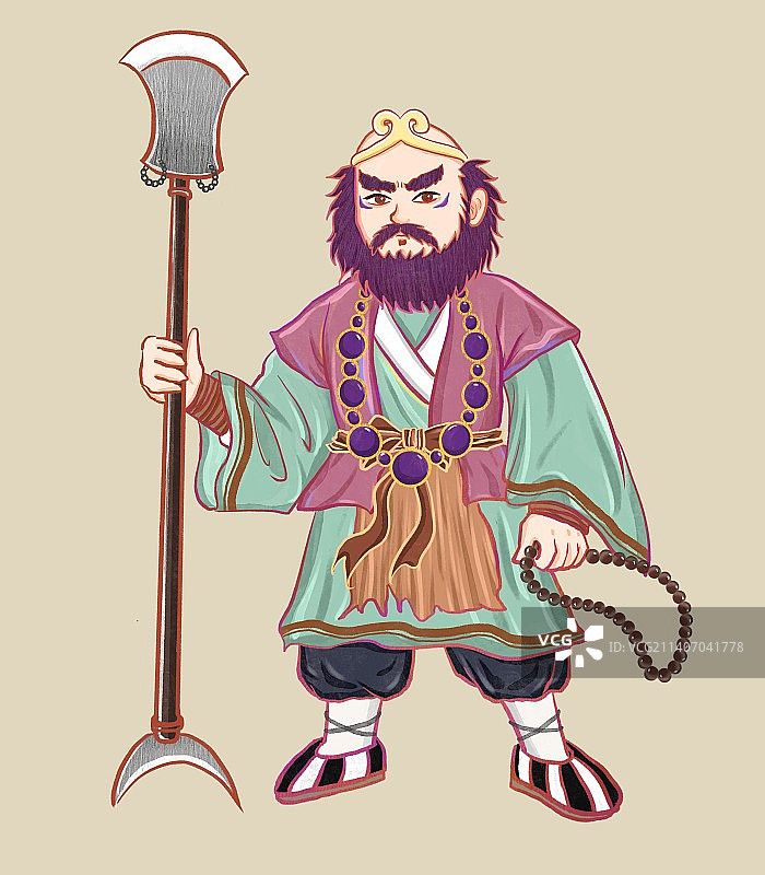 沙和尚纯色卡通人物图片素材