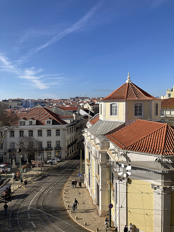 葡萄牙里斯本城市建筑高角度景观图片素材