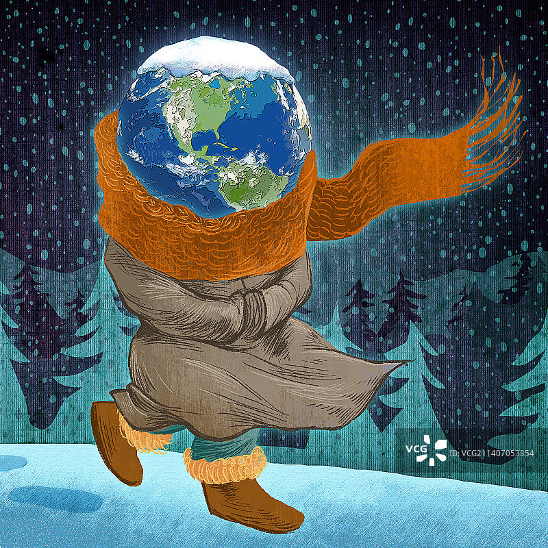 寒冷的地球图片素材