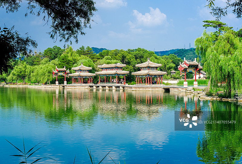 中国河北承德避暑山庄水心榭图片素材