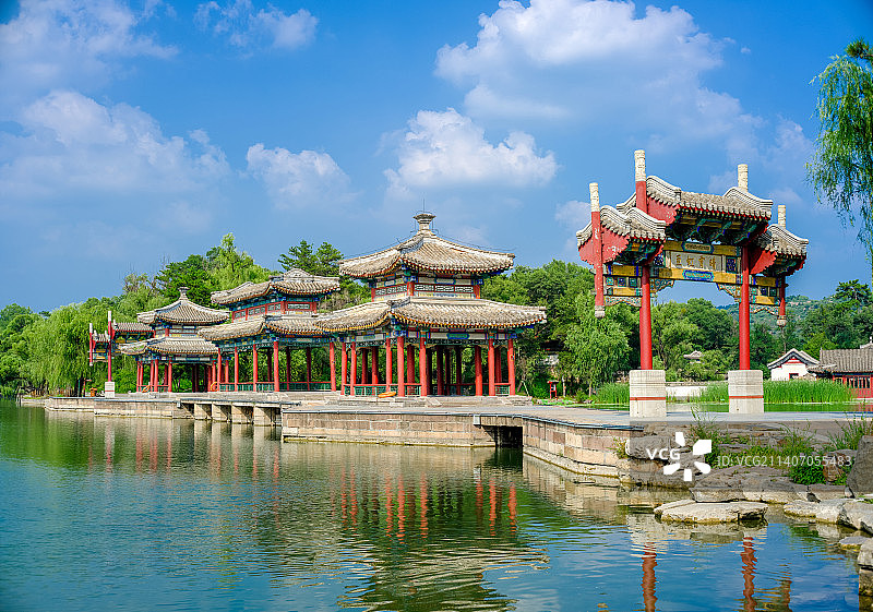 中国河北承德避暑山庄水心榭图片素材