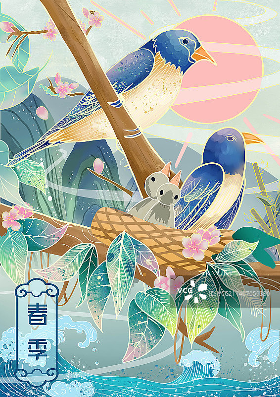 春季 绿叶 自然图片素材