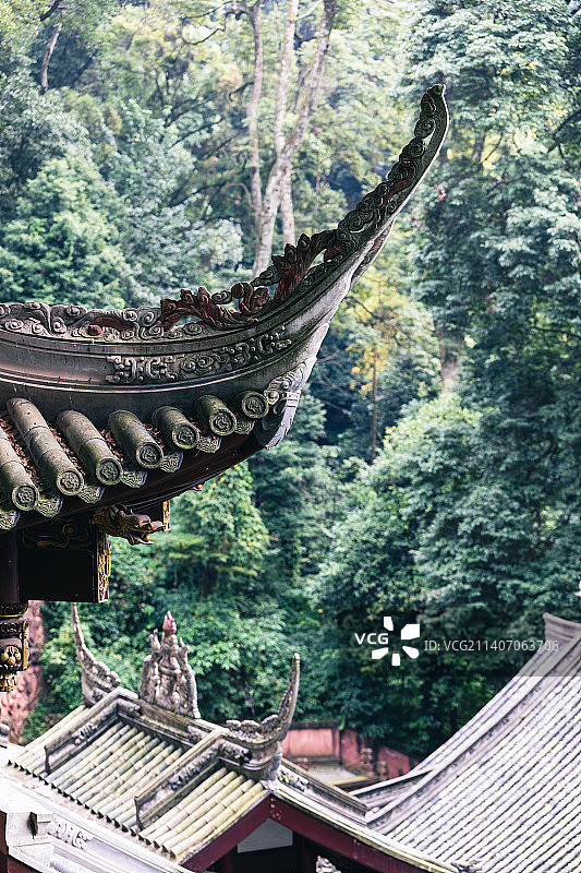 百年古诗成都崇州光严禅院图片素材