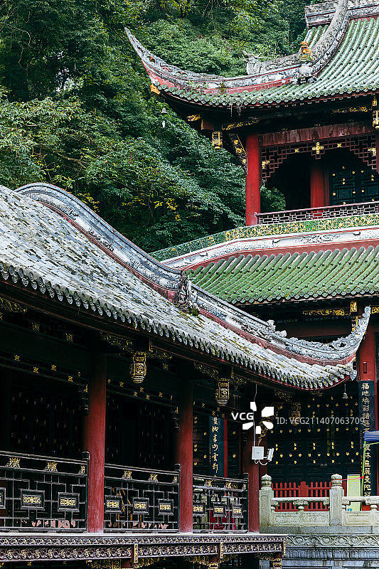 百年古诗成都崇州光严禅院图片素材