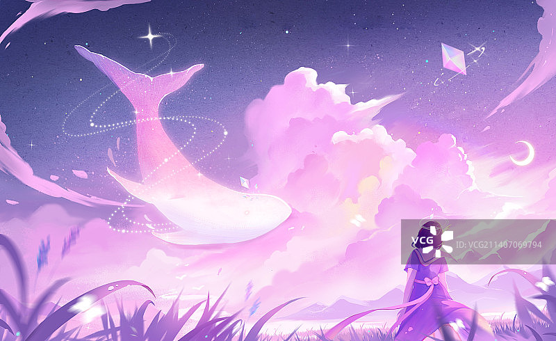 唯美插画图片素材