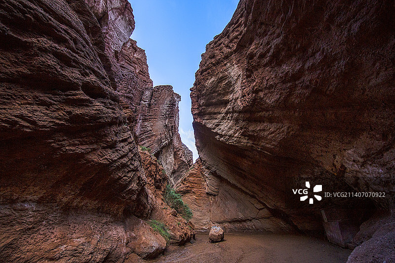 天山神秘大峡谷图片素材