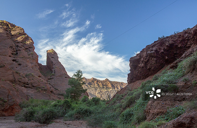 天山神秘大峡谷图片素材