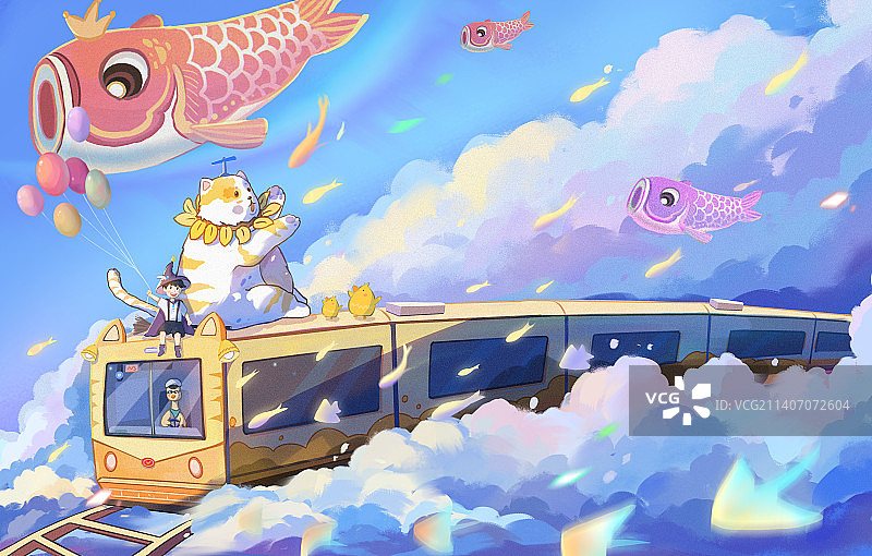 云端之旅图片素材