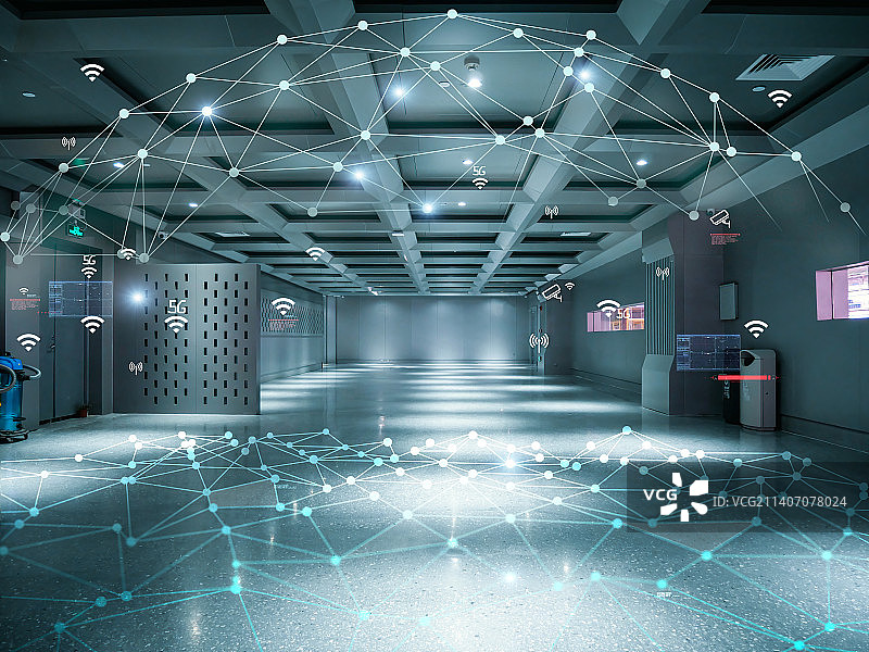 室内地下密闭空间实验室高速数据传输信号模拟测试频谱系统接收微波发射激光空间领域5G数据链宽带遥测通信图片素材