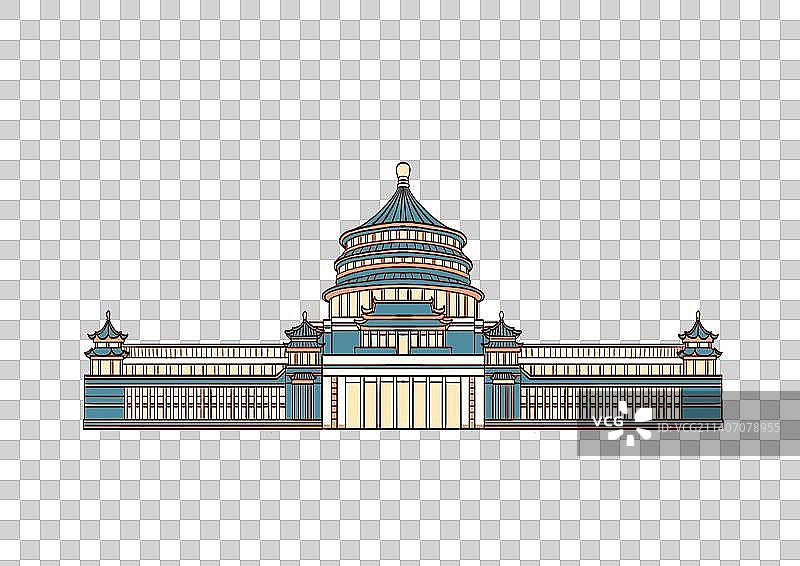 重庆城市地标建筑重庆人民大礼堂图片素材