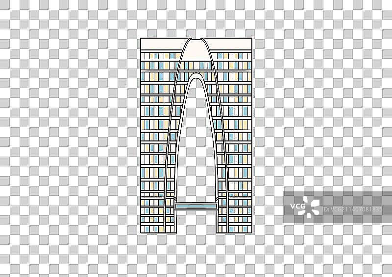 苏州城市地标建筑东方之门图片素材