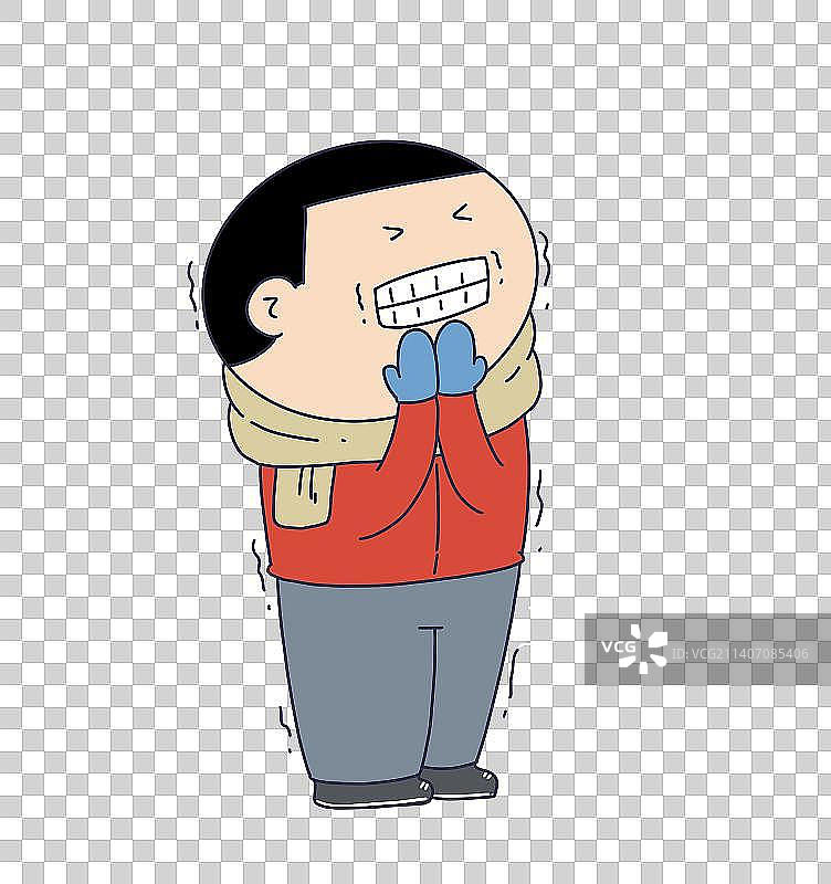 元素：冻感冒的人物图片素材