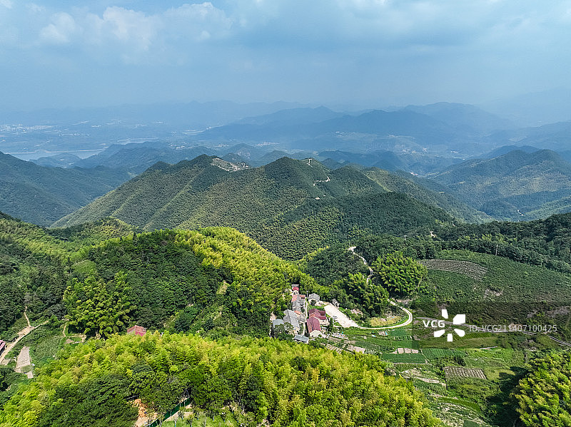 浙江绍兴天姥山风光航拍图片素材