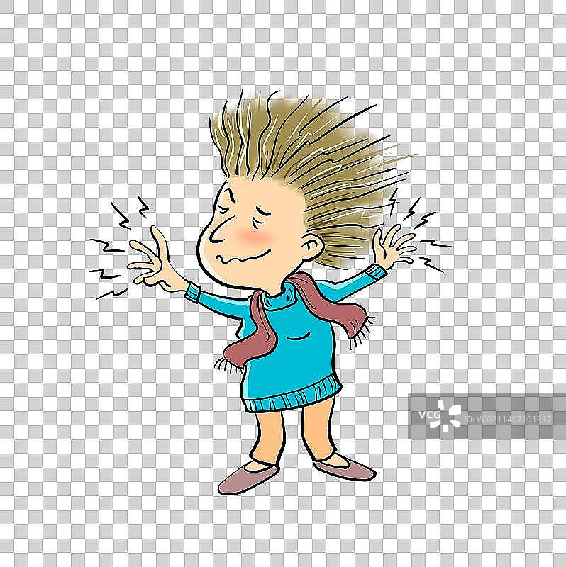 天气干燥产生静电图片素材