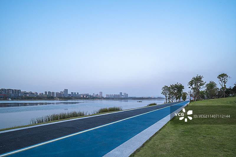 成都天府新区城市公园绿化景观图片素材