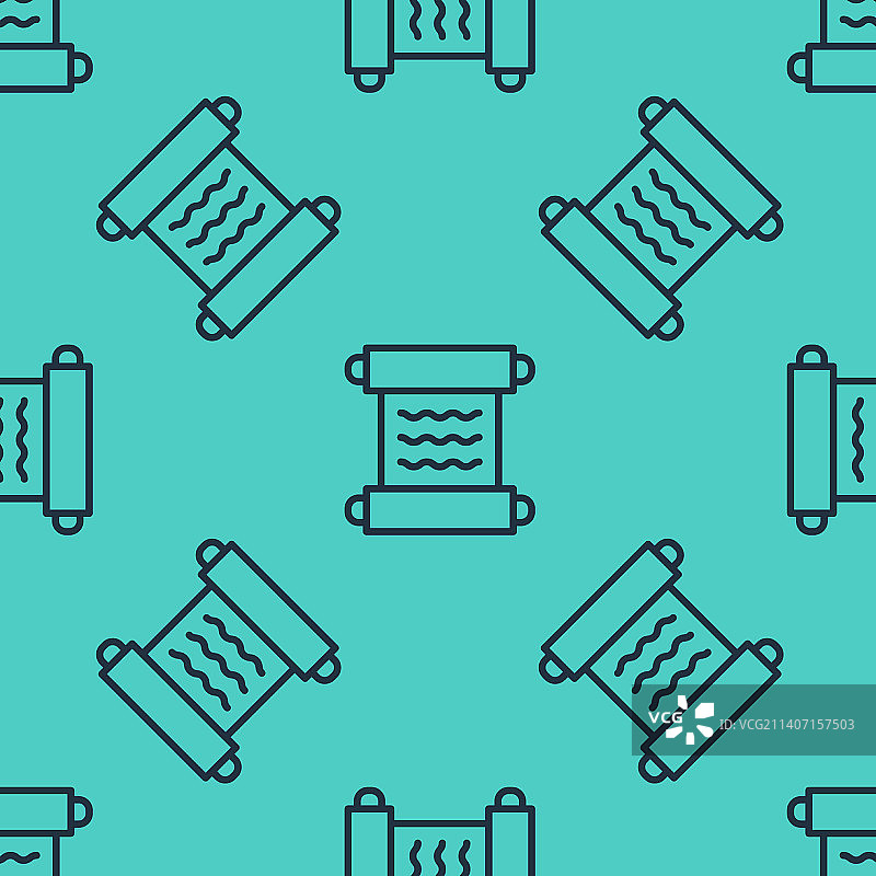 黑色线条古代纸莎草卷轴图标图片素材