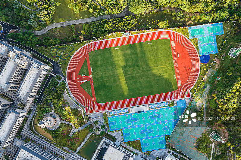 广东中山市南区中山永安中学航拍图图片素材