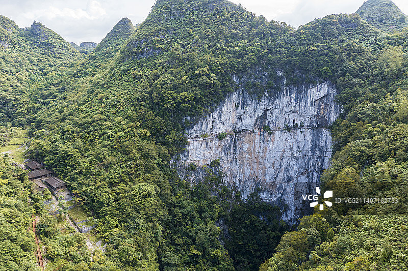 广西百色乐业大石围天坑群国家地质公园图片素材