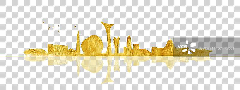 沈阳城市建筑插画图片素材