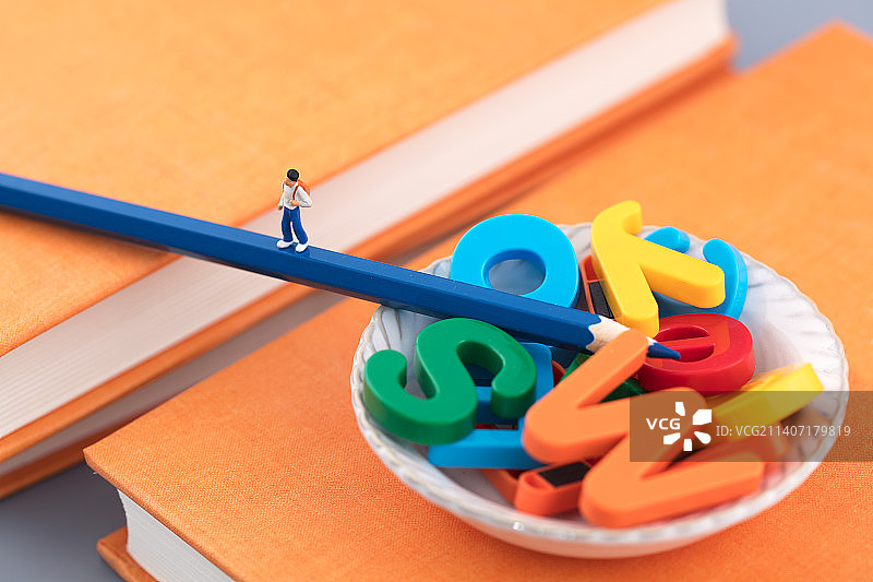 微缩场景学习知识各种字母图片素材