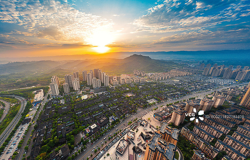重庆长寿古镇全景图片素材