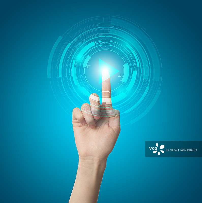 工作与触摸屏技术，网络科技概念图片素材