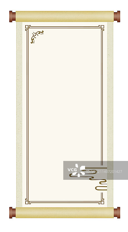 中式画卷轴背景素材图片素材