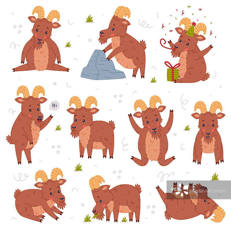 作为有角野山羊的乌里亚尔角色图片素材