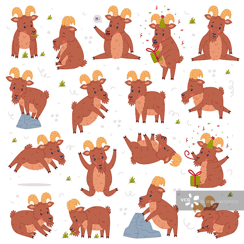 作为有角野山羊的乌里亚尔角色图片素材