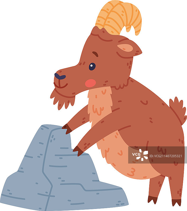 作为有角野山羊的乌里亚尔角色图片素材