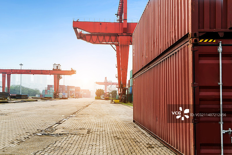 集装箱码头图片素材