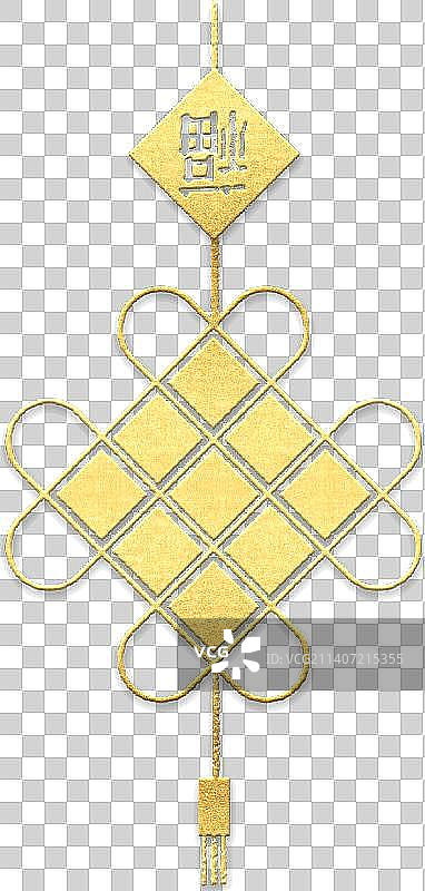 兔年新年元素金箔中国结图片素材