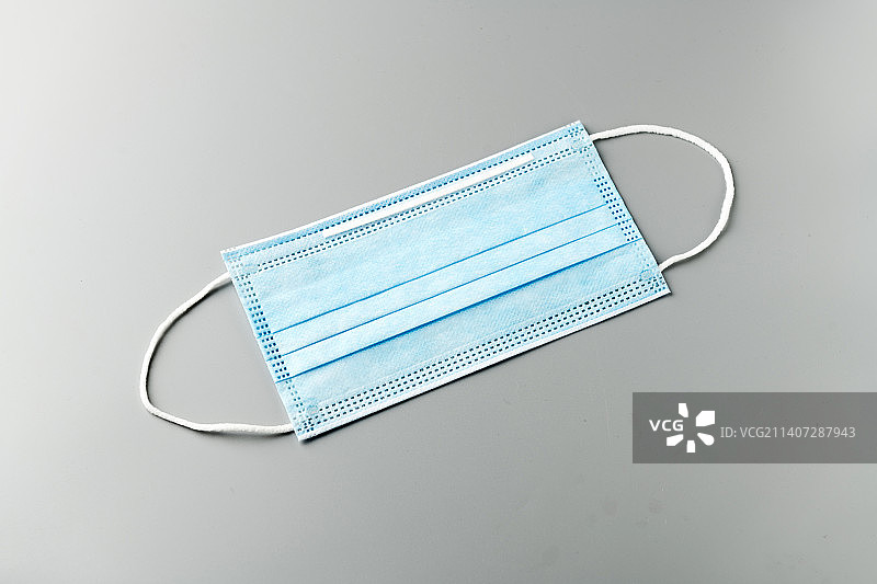一次性医用外科口罩特写预防新冠病毒概念图片素材