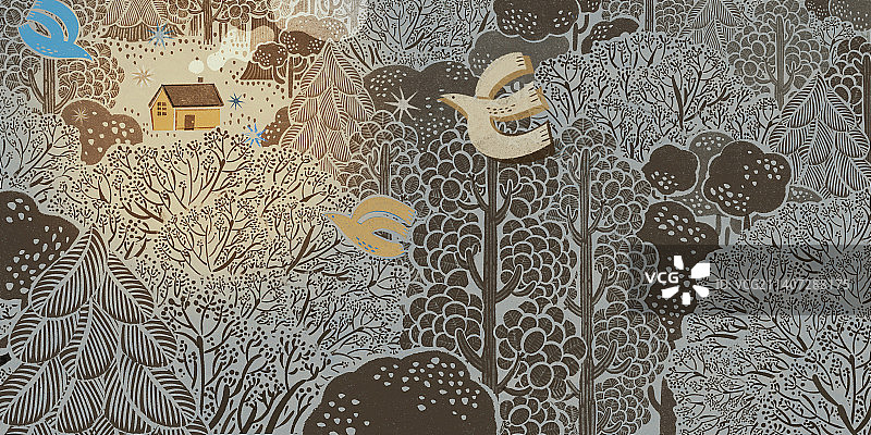 森林小屋图片素材