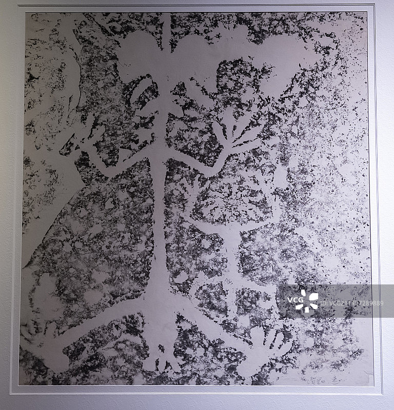 宁夏银川贺兰山岩画景区岩画拓片图片素材