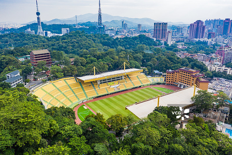 航拍广州越秀山体育场图片素材