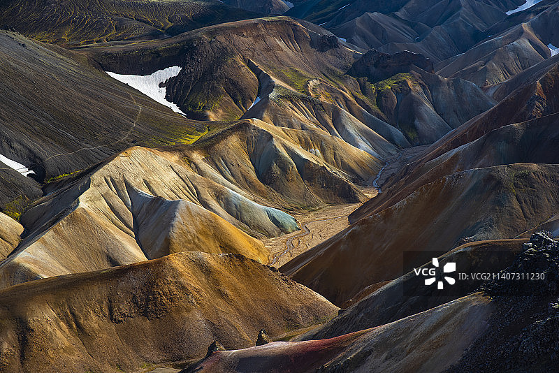 冰岛兰德曼纳劳卡景观航拍图片素材
