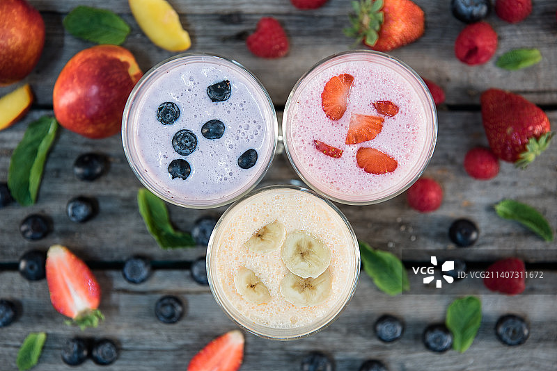 桌子上的水果俯视图图片素材