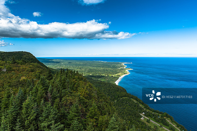 加拿Quebec，蓝天下的海景图片素材