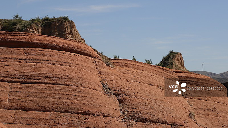 陕北榆林波浪谷丹霞地貌图片素材