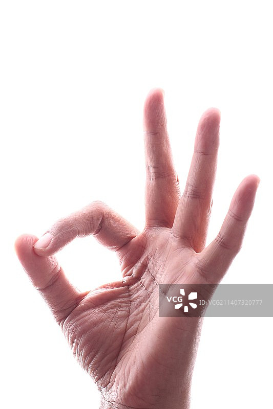 手势，白色背景图片素材