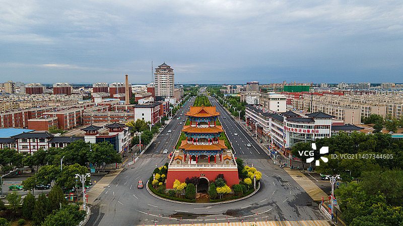 宁夏灵武钟鼓楼和玉皇阁图片素材