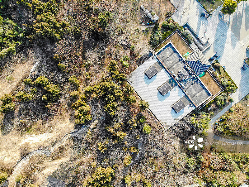 航拍江苏徐州龟山汉墓 九里山两汉文化旅游区龟山景区图片素材