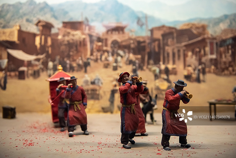 宁夏西北民俗婚俗微型雕塑图片素材