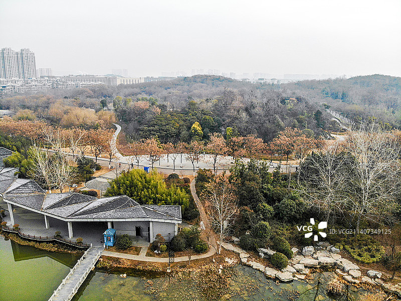 航拍江苏徐州汉文化景区 竹林寺 汉画像石博物馆 徐州汉文化馆图片素材