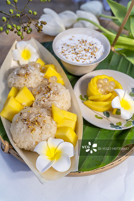 芒果糯米饭图片素材