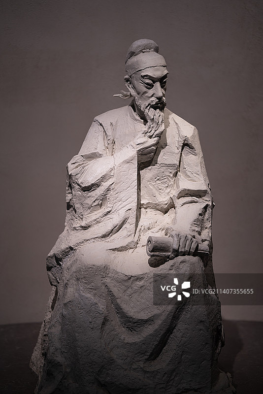 郑州博物馆杜甫雕像图片素材