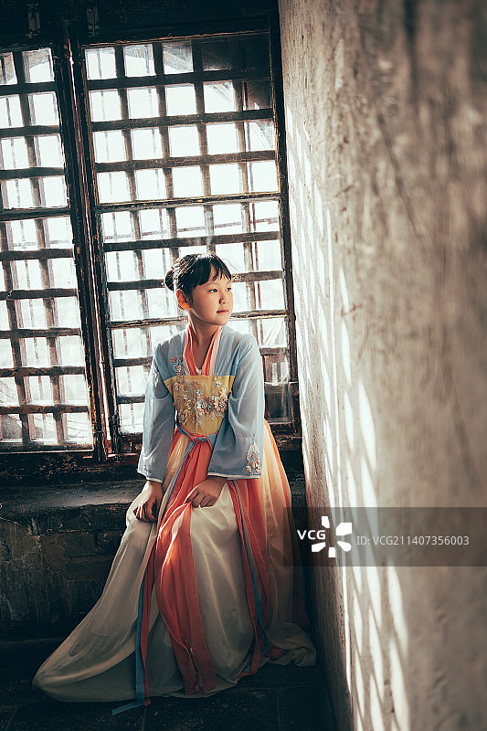 儿童汉服图片素材