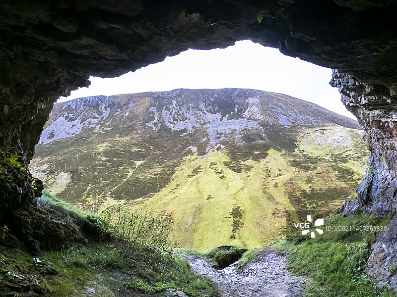 英国苏格兰阿辛特 Breabag 的著名骨骼洞穴图片素材
