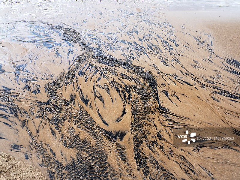 英国苏格兰阿辛特阿赫纳海德海滩上的图案图片素材